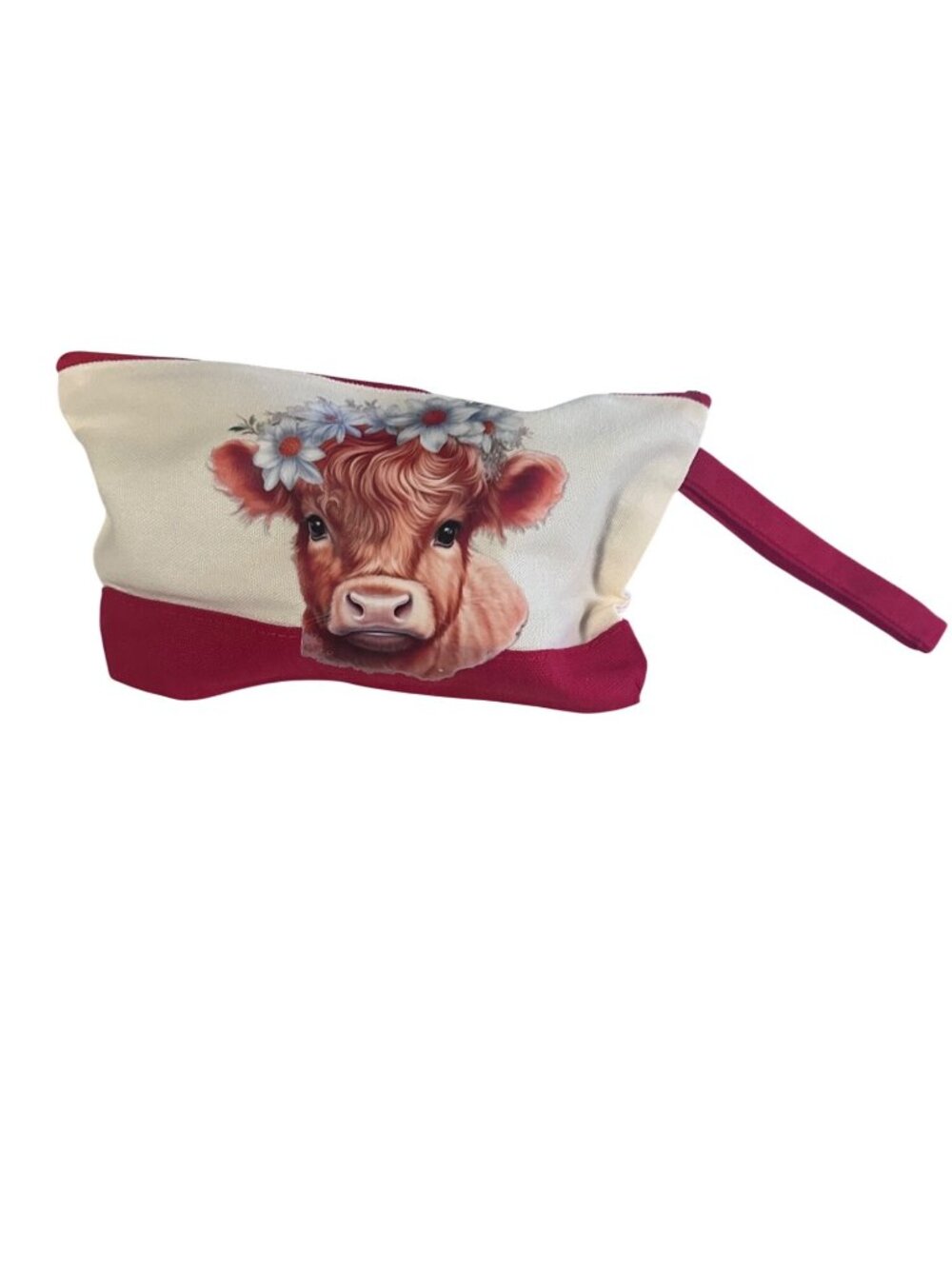 Highland Cow Zipper Pouch 10.2x5.5x2 Cosmetic Bag Pencil Case Makeup Travel Bag